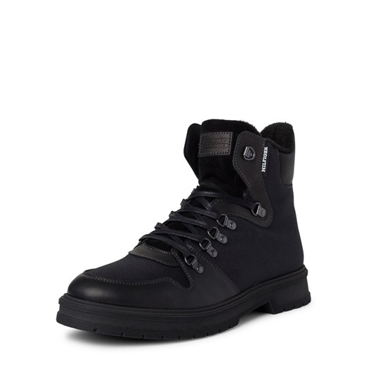 Tommy Hilfiger Buty Mężczyźni skóra czarny jednolity ze sklepu vangraaf w kategorii Buty zimowe męskie - zdjęcie 176014299