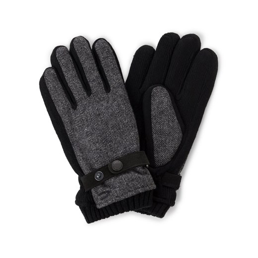 Camel Active Rękawice Mężczyźni Sztuczne włókno antracytowy jednolity ze sklepu vangraaf w kategorii Rękawiczki męskie - zdjęcie 176014317