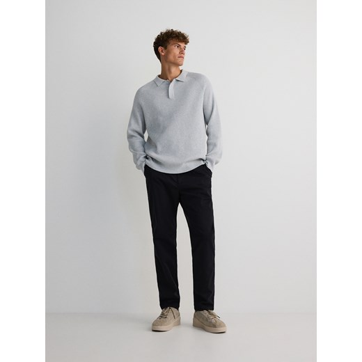 Reserved - Bawełniane spodnie chino slim - czarny Reserved 38 Reserved