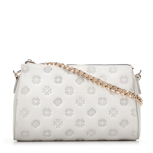 Torebka crossbody skórzana w tłoczenie biała ze sklepu WITTCHEN w kategorii Listonoszki - zdjęcie 176016089