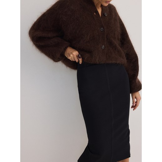 Reserved - Spódnica midi z wiskozą - czarny Reserved S Reserved