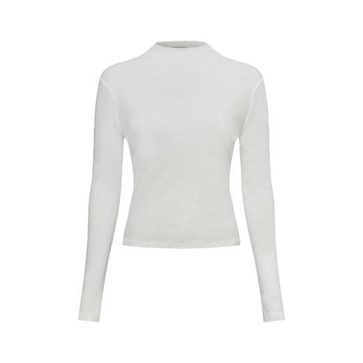 Calvin Klein Jeans Damska koszulka z długim rękawem Kobiety Bawełna écru jednolity ze sklepu vangraaf w kategorii Bluzki damskie - zdjęcie 176024096