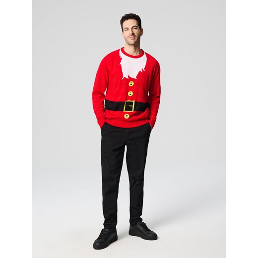 Sinsay - Sweter z motywem świątecznym - czerwony Sinsay XXL Sinsay