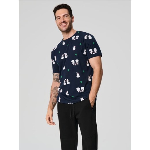 Sinsay - Koszulka - granatowy ze sklepu Sinsay w kategorii T-shirty męskie - zdjęcie 176024785