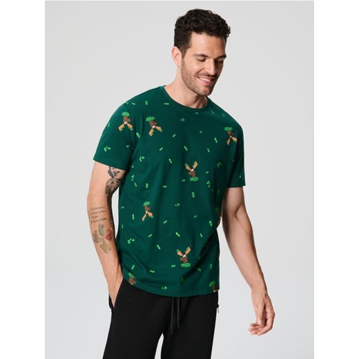 Sinsay - Koszulka - zielony ze sklepu Sinsay w kategorii T-shirty męskie - zdjęcie 176024786