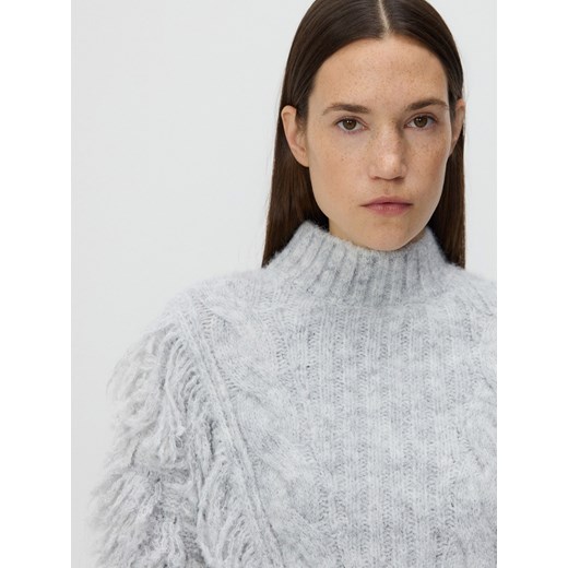 Reserved - Sweter z domieszką wełny - jasnoszary Reserved M Reserved