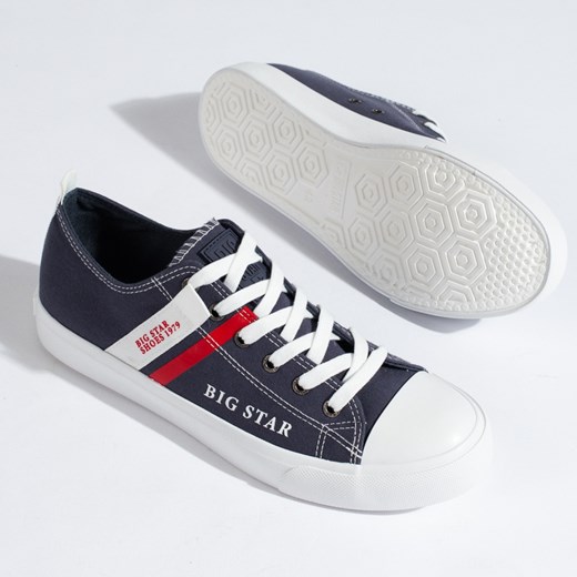 Granatowe męskie trampki Big Star LL174006 niebieskie 42 ButyModne.pl