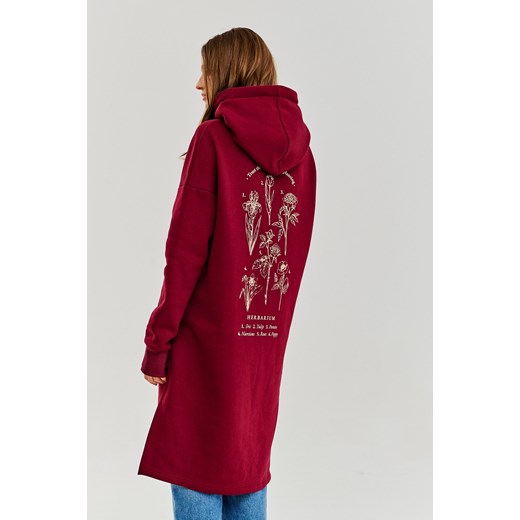Długa bluza longline Herbarium XS/S ze sklepu NAOKO w kategorii Bluzy damskie - zdjęcie 176029959