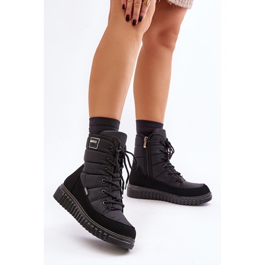 Śniegowce damskie Progress zimowe sznurowane 