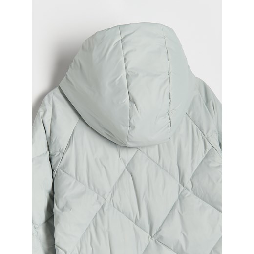 Reserved - Długi płaszcz z puchowym wypełnieniem - jasnoniebieski Reserved 122 (6-7 lat) Reserved