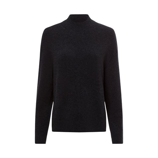 Marc O'Polo Denim Sweter damski z dzianiny z zawartością wełny dziewiczej Kobiety wełna ze strzyży czarny jednolity ze sklepu vangraaf w kategorii Swetry damskie - zdjęcie 176039517