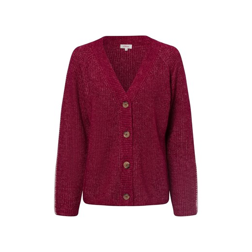 s.Oliver Kardigan damski z zawartością wełny Kobiety Bawełna fuksja marmurkowy ze sklepu vangraaf w kategorii Swetry damskie - zdjęcie 176039558