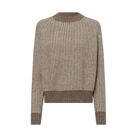 MAX&Co. Damski sweter z dzianiny - Vosci Kobiety Wełna beżowy wypukły wzór tkaniny ze sklepu vangraaf w kategorii Swetry damskie - zdjęcie 176039566