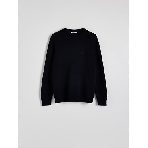 Reserved - Sweter z haftem - granatowy Reserved M Reserved