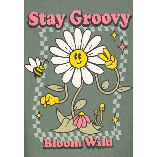 Sukienka SUBLEVEL casualowa na spacer w serek z długim rękawem 