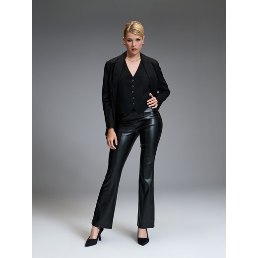 Sinsay - Spodnie z imitacji skóry - czarny Sinsay XXL Sinsay