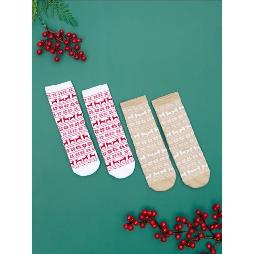 Sinsay - Skarpetki 2 pack - wielobarwny ze sklepu Sinsay w kategorii Skarpetki dziecięce - zdjęcie 176048297