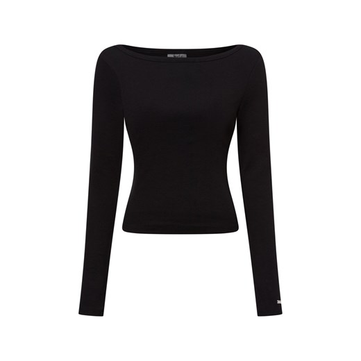Aim'n Damska koszulka z długim rękawem - Ease Ribbed Long Sleeve Kobiety Bawełna czarny jednolity ze sklepu vangraaf w kategorii Bluzki damskie - zdjęcie 176049987