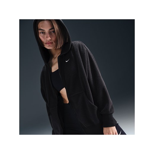 Damska wygodna dzianinowa bluza oversize z kapturem i zamkiem na całej długości Nike XL (EU 48-50) Nike poland