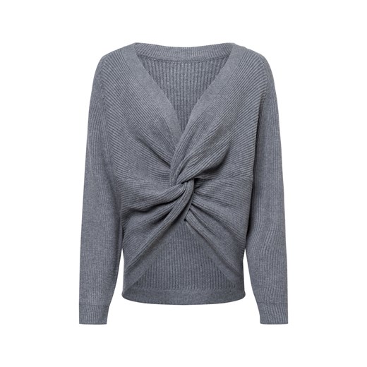 Msch Copenhagen Sweter damski - MSCHTatina Kobiety Sztuczne włókno szary jednolity ze sklepu vangraaf w kategorii Swetry damskie - zdjęcie 176058649