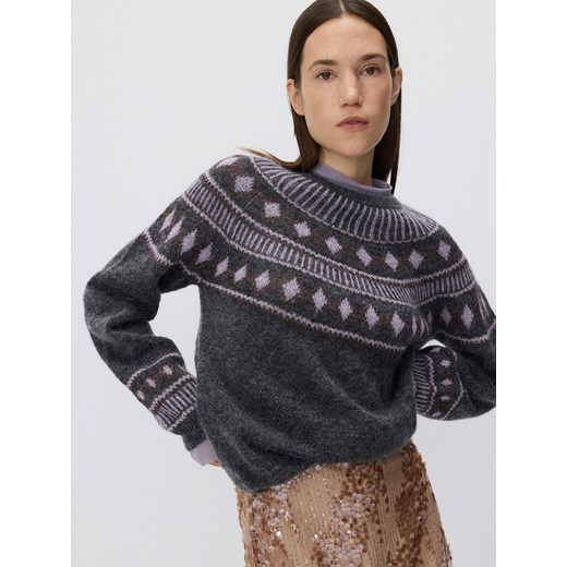Reserved - Sweter z dodatkiem moheru - wielobarwny Reserved L Reserved