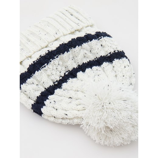 Reserved - Czapka z pomponem - złamana biel Reserved 5-9 lat Reserved