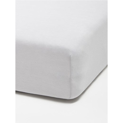 Sinsay - Prześcieradło bawełniane jersey z gumką - szary Sinsay One Size Sinsay