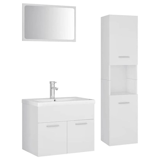 Podwieszane meble łazienkowe z umywalką 60 cm biały mat - Astron 4X ze sklepu Edinos.pl w kategorii Dom - zdjęcie 176065747