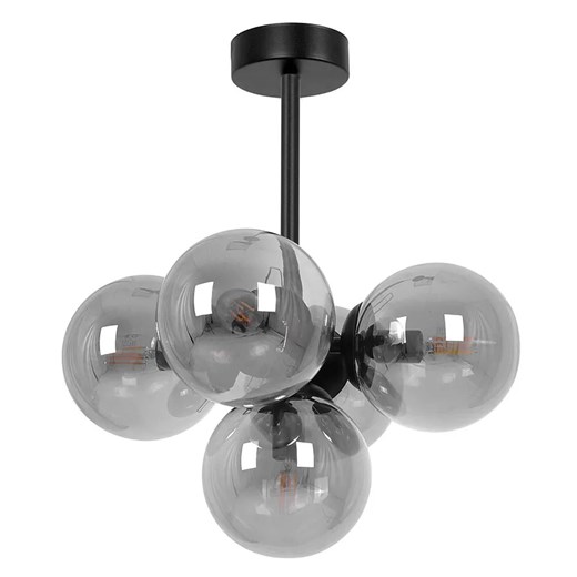Grafitowa lampa sufitowa szklane kule loft - 5X A688 M4-C36 ze sklepu Edinos.pl w kategorii Lampy sufitowe - zdjęcie 176066107