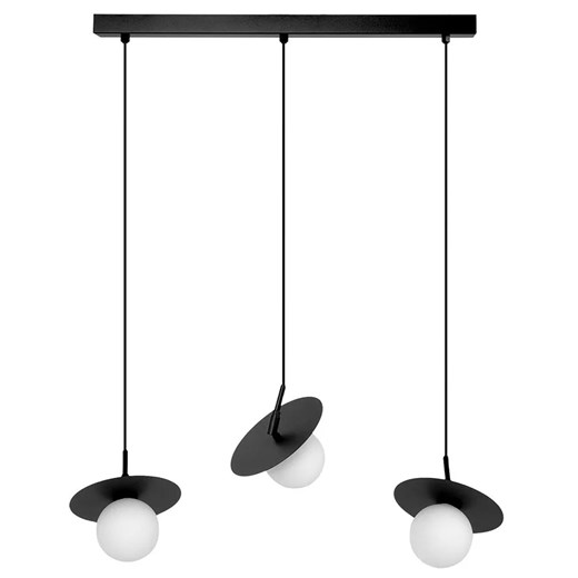 Lampa wisząca na listwie z 3 szklanymi kloszami loft - 14X A697 P6-C01 ze sklepu Edinos.pl w kategorii Lampy wiszące - zdjęcie 176066158