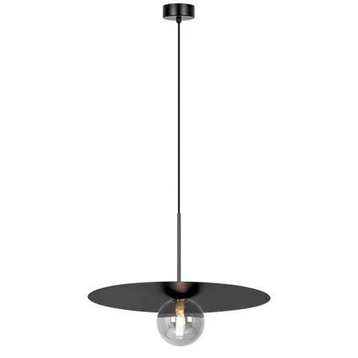 Lampa wisząca ze szklanym kloszem i metalową osłonką - A700 P3-W63 ze sklepu Edinos.pl w kategorii Lampy wiszące - zdjęcie 176066175