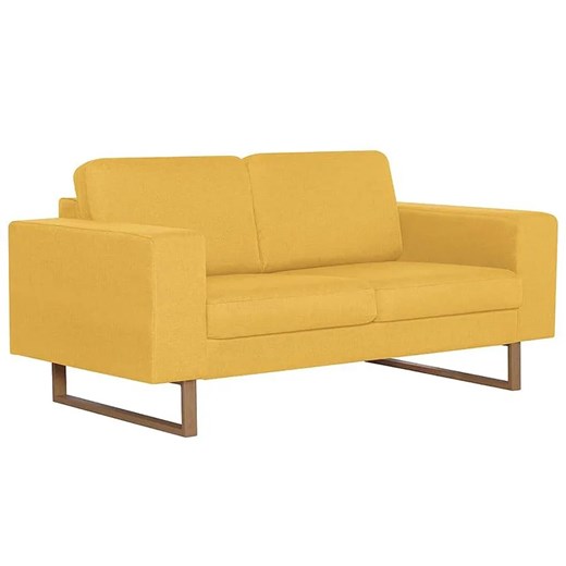 Elegancka dwuosobowa sofa żółta S9-Z00 ze sklepu Edinos.pl w kategorii Sofy i kanapy - zdjęcie 176066338