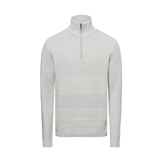 Jack & Jones Sweter - JJHugo Mężczyźni Sztuczne włókno beżowy wypukły wzór tkaniny ze sklepu vangraaf w kategorii Swetry męskie - zdjęcie 176073909