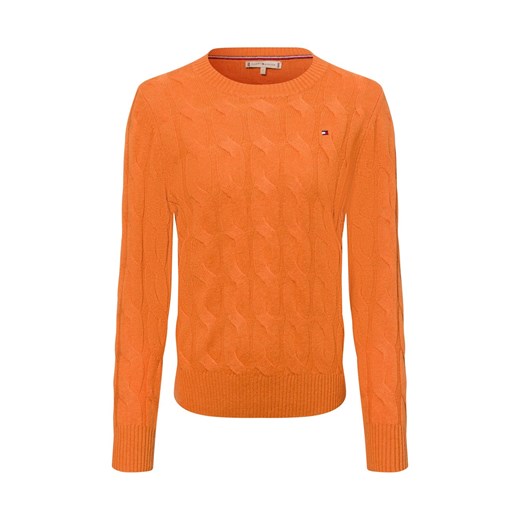 Tommy Hilfiger Sweter damski Kobiety Wełna beżowy wzorzysty ze sklepu vangraaf w kategorii Swetry damskie - zdjęcie 176073915
