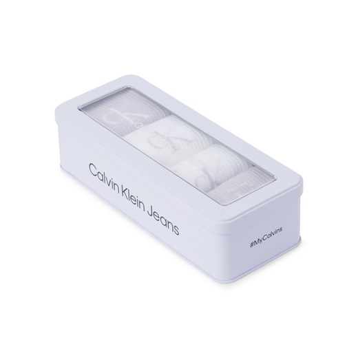 Calvin Klein Jeans Skarpety Kobiety Bawełna biały wzorzysty ze sklepu vangraaf w kategorii Skarpetki damskie - zdjęcie 176073987