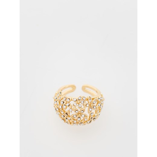 Reserved - Fakturowany pierścionek - złoty Reserved ONE SIZE Reserved