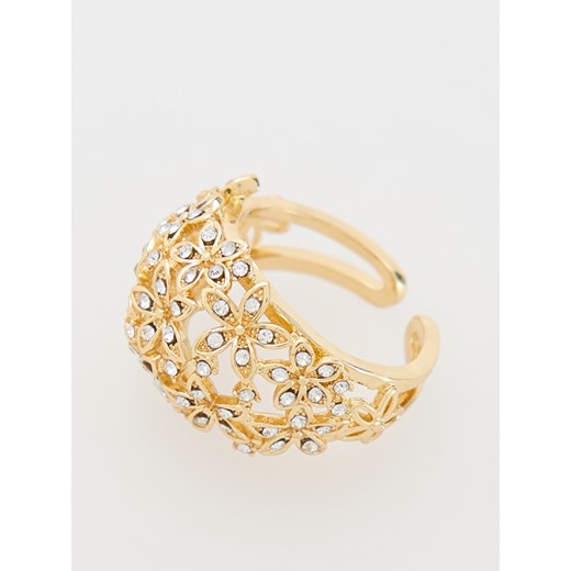 Reserved - Fakturowany pierścionek - złoty Reserved ONE SIZE Reserved