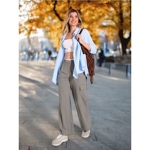 Sinsay - LADIES` TROUSERS - szary ze sklepu Sinsay w kategorii Spodnie damskie - zdjęcie 176081707