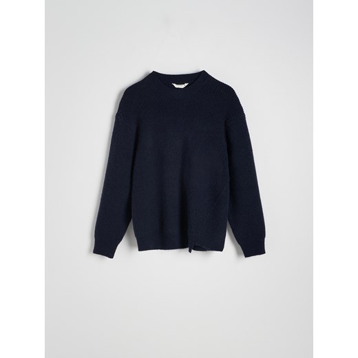 Reserved - Strukturalny sweter - granatowy Reserved L Reserved