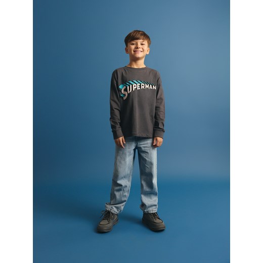 Reserved - Longsleeve Superman - ciemnoszary Reserved 164 (13 lat) Reserved