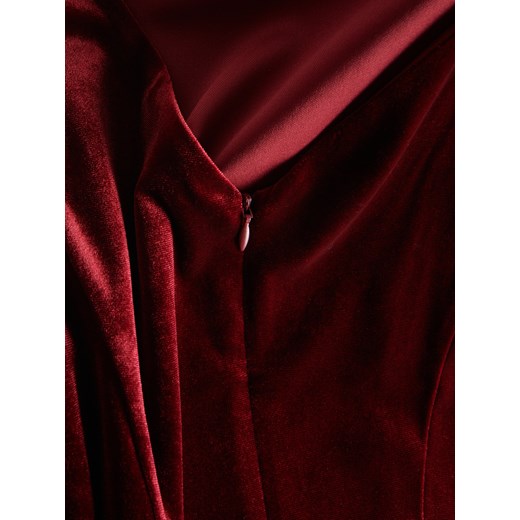 Reserved - Welurowa sukienka - bordowy Reserved XL Reserved