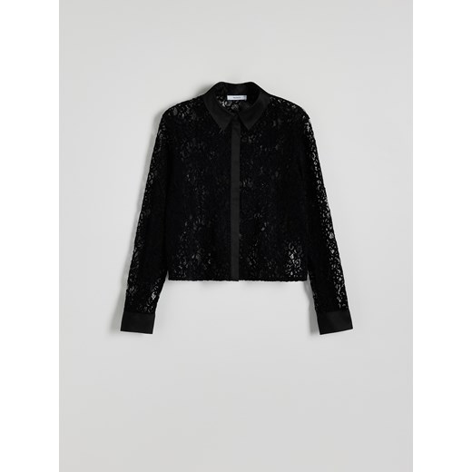Reserved - Koronkowa koszula - czarny Reserved S Reserved