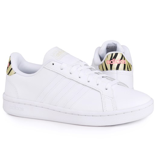 Buty do chodzenia dla dzieci Adidas Grand Court Lifestyle Tennis Lace-Up ze sklepu Decathlon w kategorii Buty dziecięce - zdjęcie 176120995