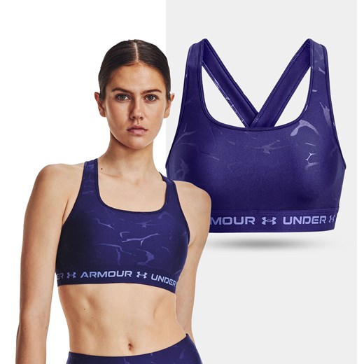 Stanik sportowy biustonosz Under Armour Crossback Mid Emboss Under Armour 36 XS Decathlon
