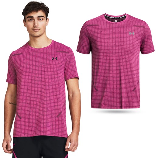 Koszulka fitness męska Under Armour Seamless Grid Short Sleeve ze sklepu Decathlon w kategorii T-shirty męskie - zdjęcie 176153397