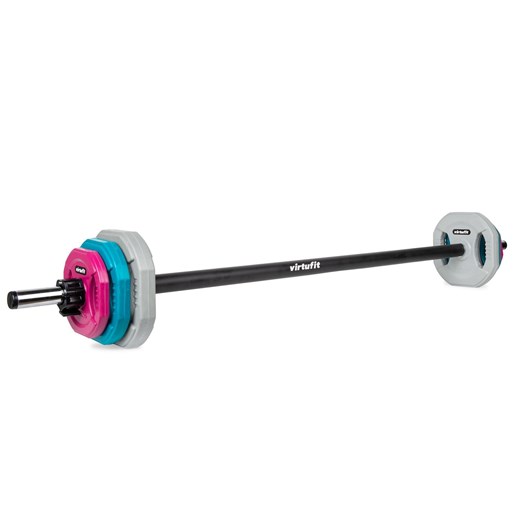 Zestaw do podnoszenia ciężarów Aerobic Pump - Guma - Fitness - 20 kg kolorowy Virtufit 20 KG Decathlon