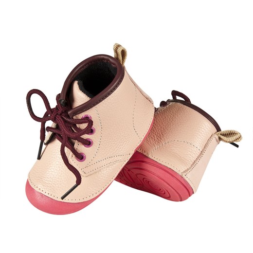 Buty dziecięce dla dziewczynki SOXO skórzane różowe sklep-soxo bezowy róże