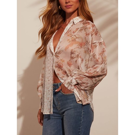 LA Angels Koszula w kolorze jasnobrązowo-kremowym La Angels M promocyjna cena Limango Polska