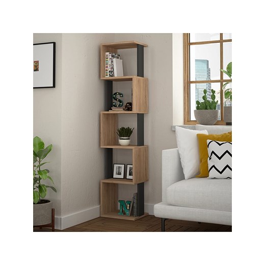 Scandinavia Concept Regał "Piri" w kolorze brązowo-antracytowym na książki - 35 x 161 x 30 cm - id: 7654070 - marki Scandinavia Concept - 176231417 Scandinavia Concept Regał "Piri" w kolorze brązowo-antracytowym na książki - 35 x 161 x 30 cm ze sklepu Limango Polska w kategorii Regały i witryny - zdjęcie 176231417