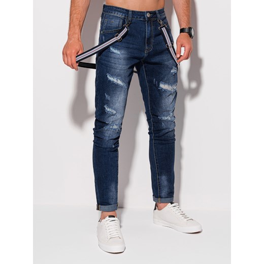 Spodnie męskie jeansowe 1256P - niebieskie Other 30 Edoti